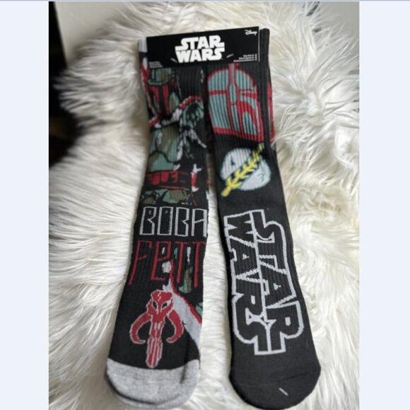 Star Wars Other - Disney Star Wars Boba Fett Socks *2-Pack* Men’s Shoe Size 6-12 Brand New